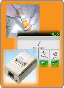 pos software receipt printer and barcode scanner